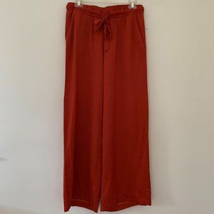 LOFT satin wide leg pants XS